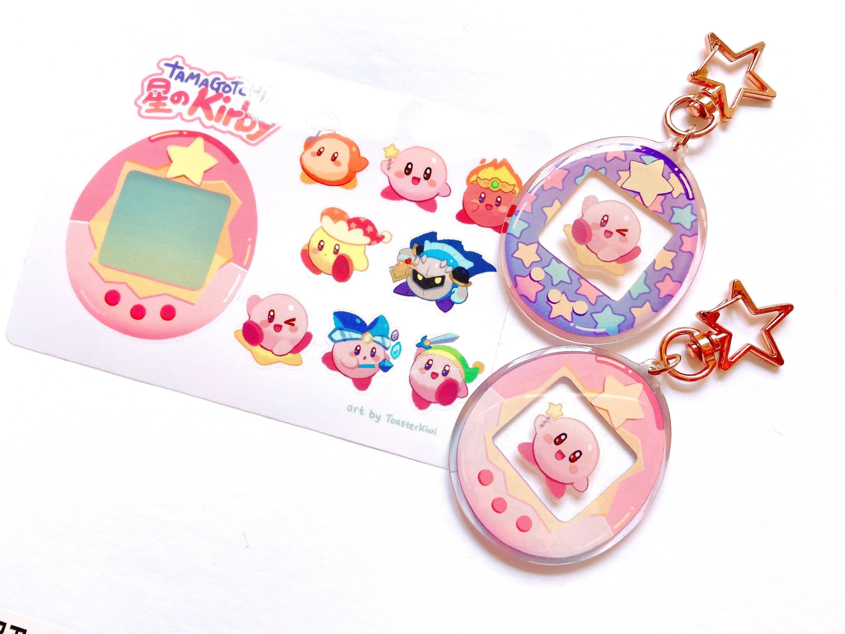 Kirby Tamagotchi Set [keychain + Sticker Sheet] - Etsy Canada