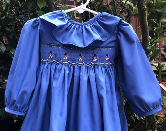 Snowman winter dress