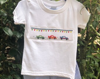Smocked T-shirt with shorts