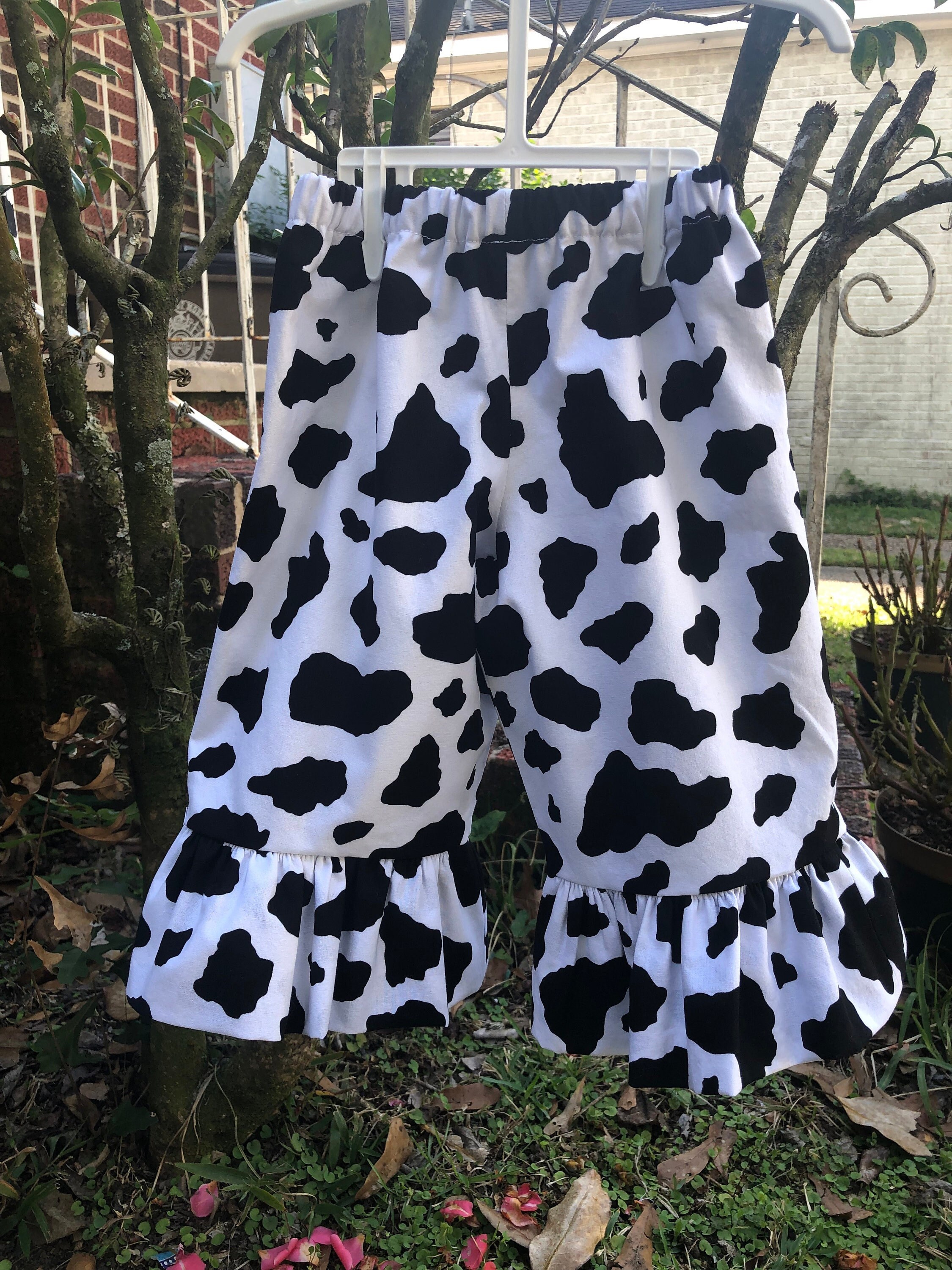 Ruffled Cow Pants | Etsy