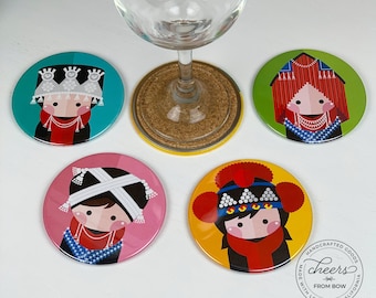 Drink Coasters - Mien Inspired (Set of 4)