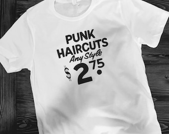 Punk rock 50's haircut T shirt