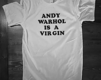 Andy Warhol es una camiseta Virgin de los años 80 usada/portada de revista/rara.