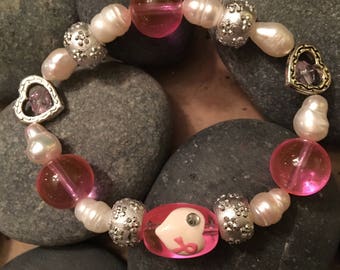 Breast Cancer Awareness Handmade Bracelet