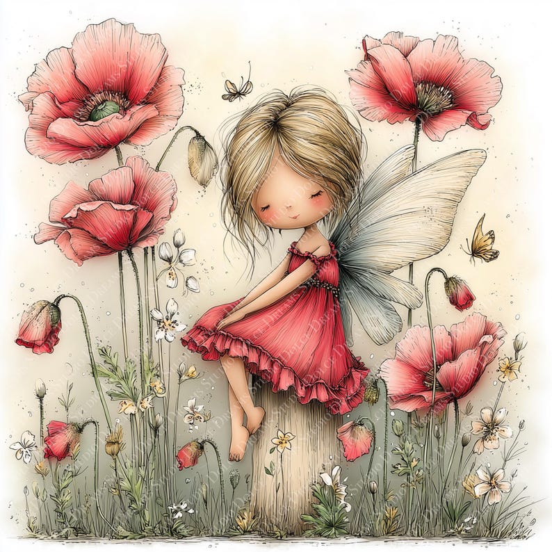 30 Whimsical Flower Fairies Clipart, Spring Fairy PNG Bundle, Cute ...