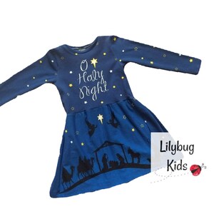 3T O Holy Night nativity dress made with custom fabric