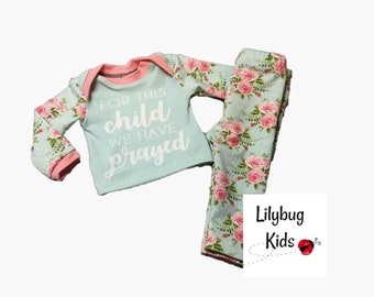 Floral baby girl coming home outfit