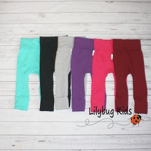 Solid Color Maxaloones, grow with me baby pants, cloth diaper pants image 3