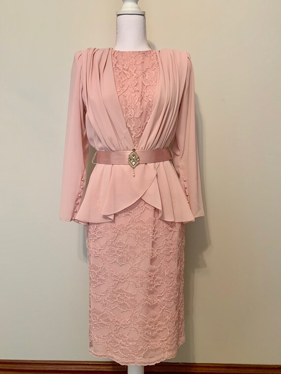 Vintage Ursula of Switzerland Pink 1980s Long Slee