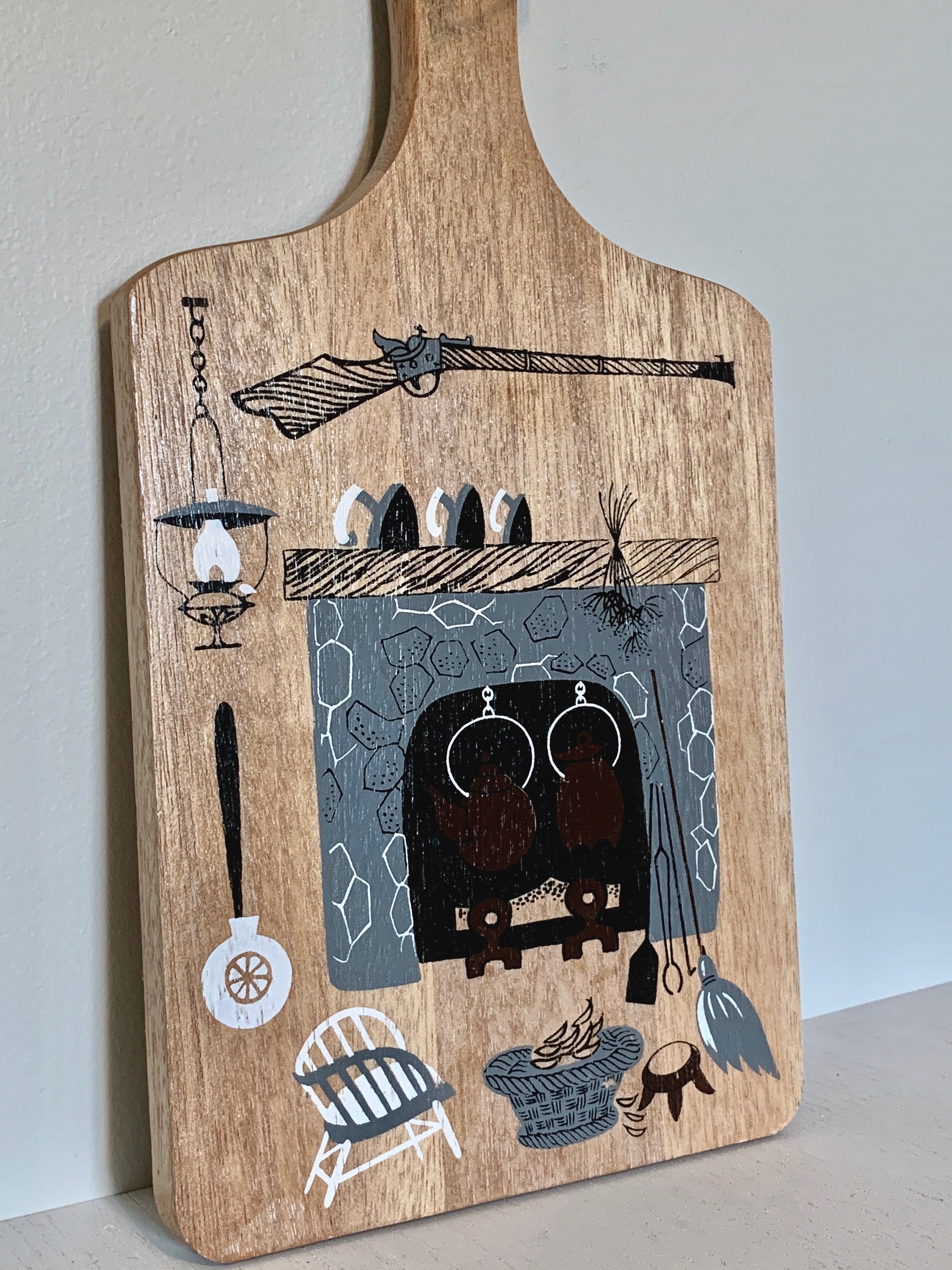 Vintage Decorative Cutting Serving Board / Wall Hanging / Made Etsy