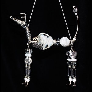 Greyhound Whippet Sighthound White Angel Heart Hound Jeweled Ornament