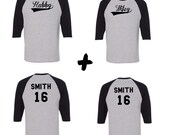 camisas de beisbol para parejas