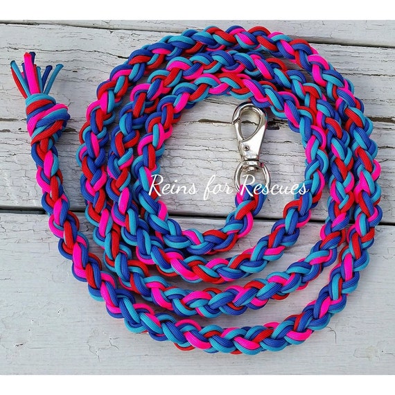 10/' Royal Blue Horse Lead Rope USA Made FREE SHPG! Heavy Duty Zinc Snap