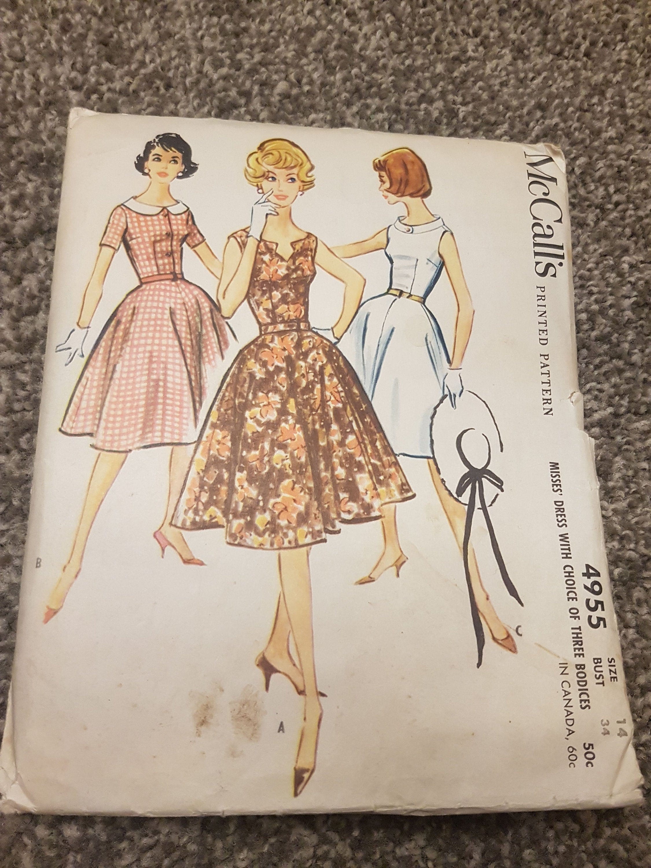 McCall's Vintage Sewing Pattern 4955 Etsy