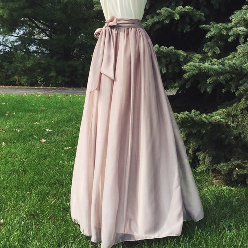 ANTIQUE GOLD Chiffon Skirt Any Length and Color Bridesmaid - Etsy