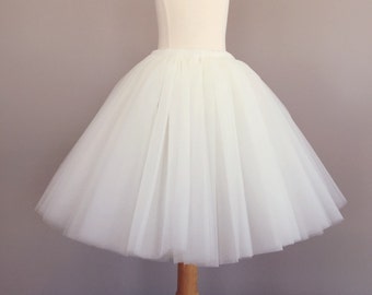 LIGHT IVORY Tulle Skirt, Flower Girl Tutu, Any Size, Any Length, Any Color