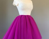 MAGENTA Tulle Skirt, Adult Tutu, Any Size, Any Length, Any Color