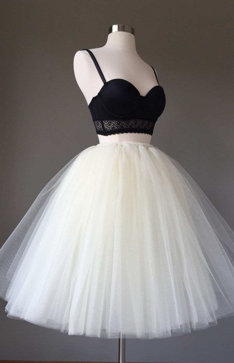 Light Ivory Tulle Skirt Adult Tutu 8 Layer Tulle Skirt Etsy 7836