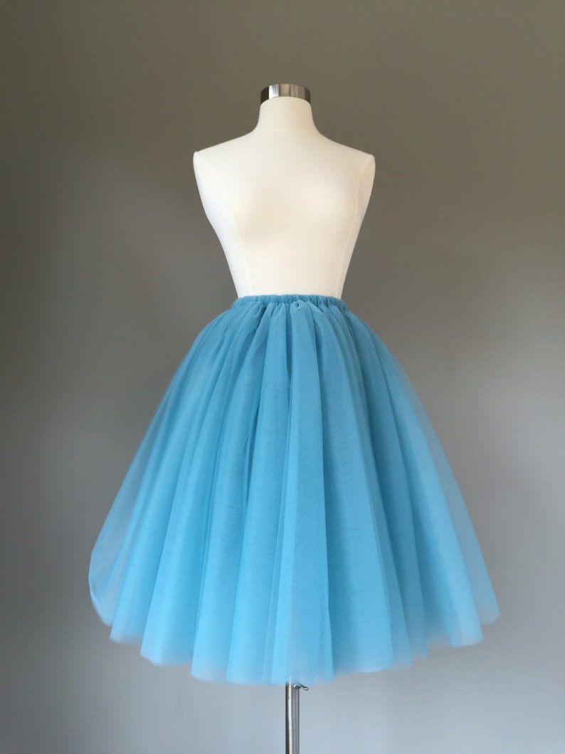 Tulle Skirt Adult Tutu Blue Tulle Skirt Grey Blue Tulle | Etsy