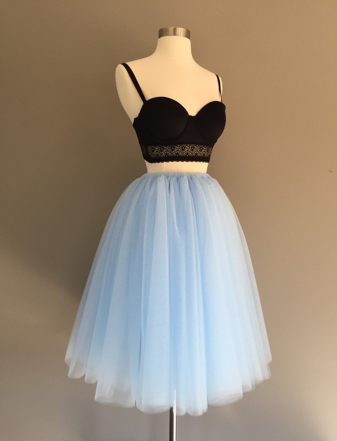 SKY BLUE Tulle Skirt Adult Tutu Bridesmaid Tulle Skirt - Etsy