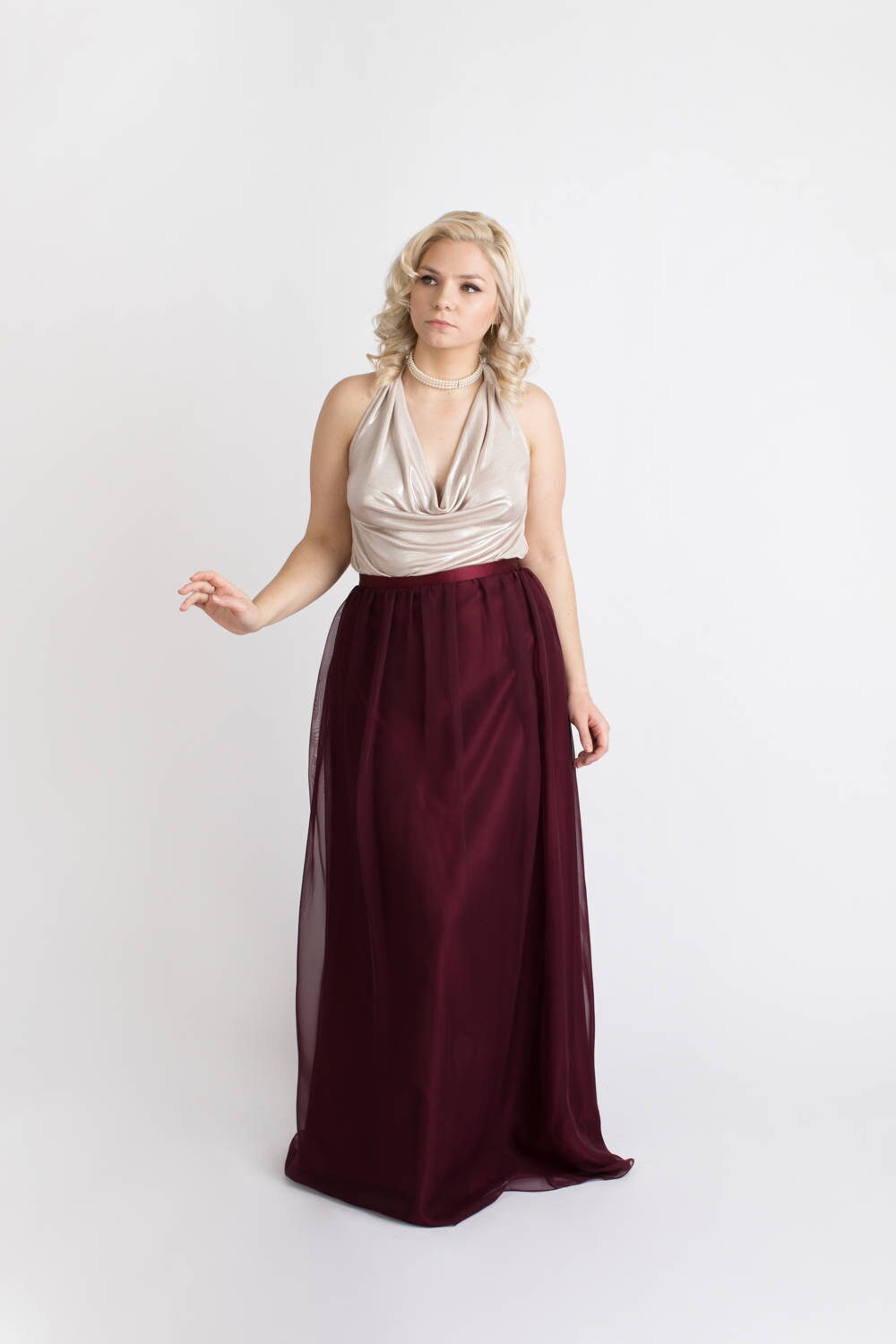 mystic color bridesmaid dress