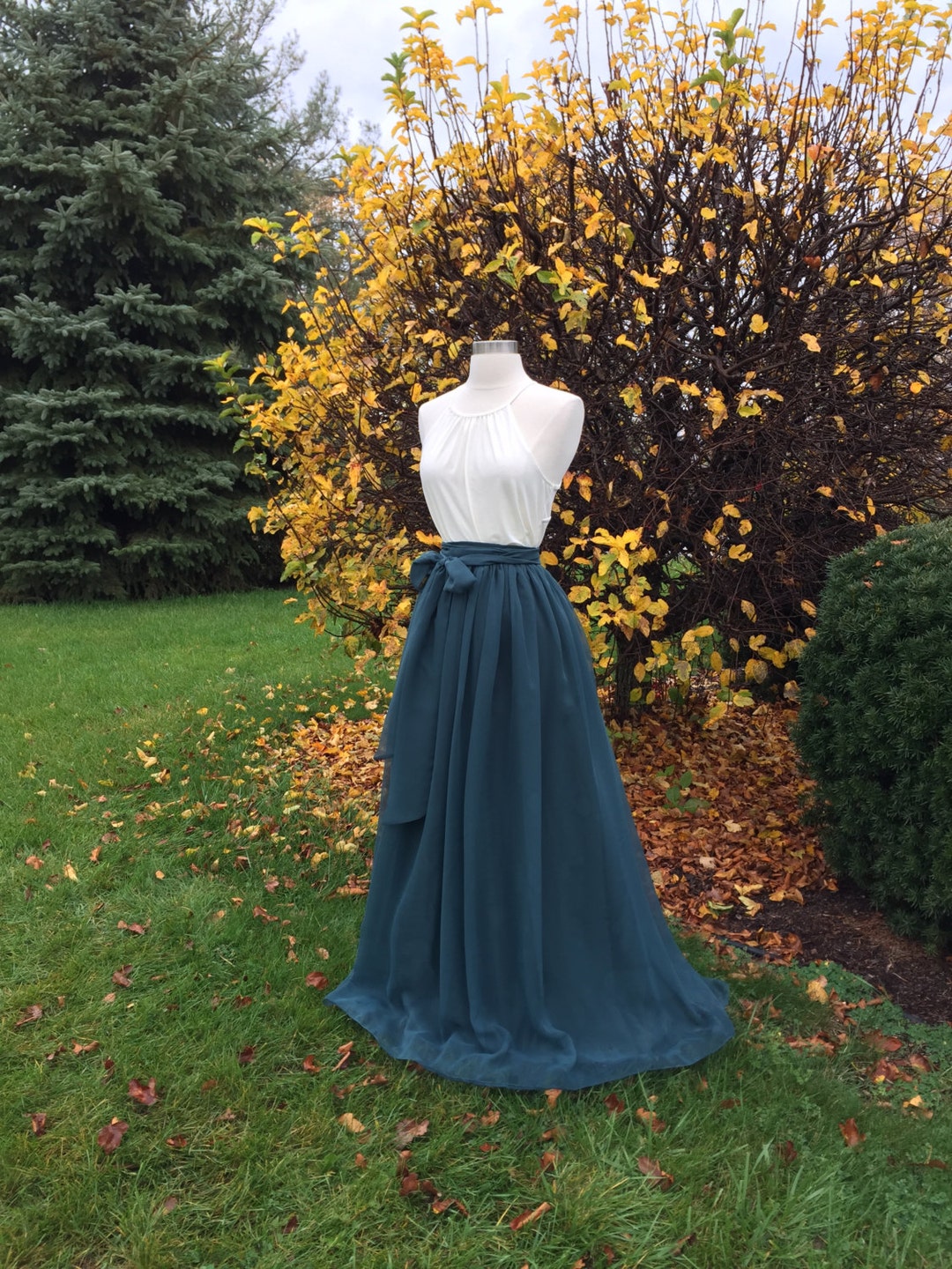 MOSS Chiffon Maxi Skirt Bridesmaid Skirt Any Size Any - Etsy