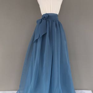 BLUESTONE Chiffon Maxi Skirt Bridesmaid Skirt Any Size Any - Etsy