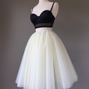 LIGHT IVORY Tulle Skirt, Adult Tutu, Any Size, Any Length, Any Color image 4