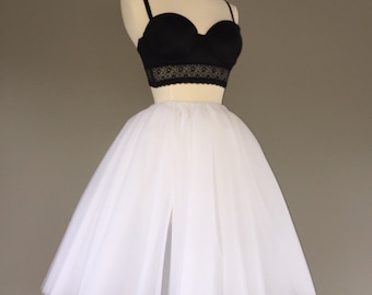 WHITE Tulle Skirt, Adult Tutu, Any Size, Any Length, Any Color