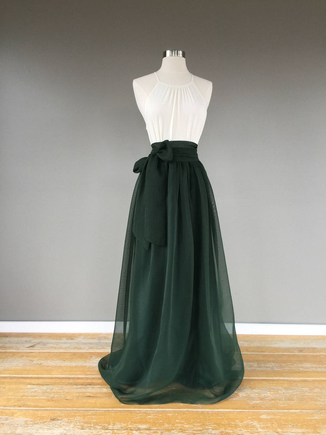 EMERALD Chiffon Skirt Any Length and Color Bridesmaid Skirt - Etsy