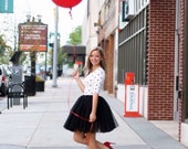 BLACK Tulle Skirt, Adult Tutu, Any Size, Any Length, Any Color