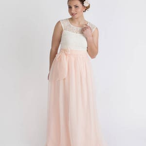 WINTER MELON Chiffon Maxi Skirt, Bridesmaid Skirt, Any Size , Any Length, Any Color. Sash Is Additional Charge. image 4