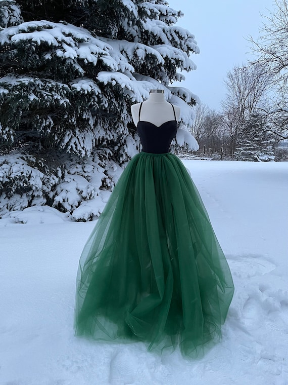 EMERALD Tulle Maxi Skirt, Any Size, Any Length, Any Color -  Canada