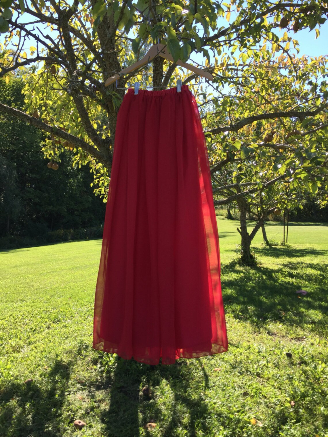 Red Chiffon Skirt Any Length and Color Bridesmaid Skirt | Etsy