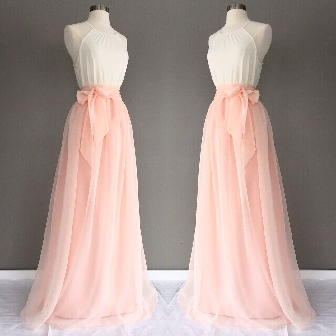 WINTER MELON Chiffon Maxi Skirt Bridesmaid Skirt Any Size - Etsy