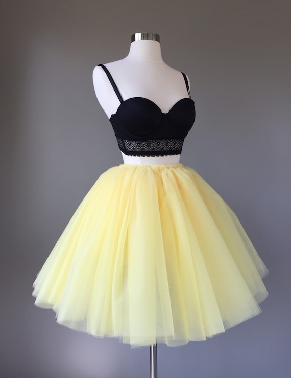 yellow tulle dress