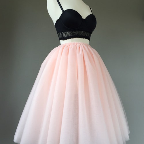 TWO TONED blush & Ivory Tulle Skirt Adult Tutu Any Size Etsy