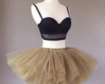 ANTIQUE GOLD Adult Tutu, 8 LAYER, Any Size, Any Color