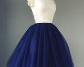 NAVY Tulle Skirt, Adult Tutu, Any Size, Any Color, Any Length