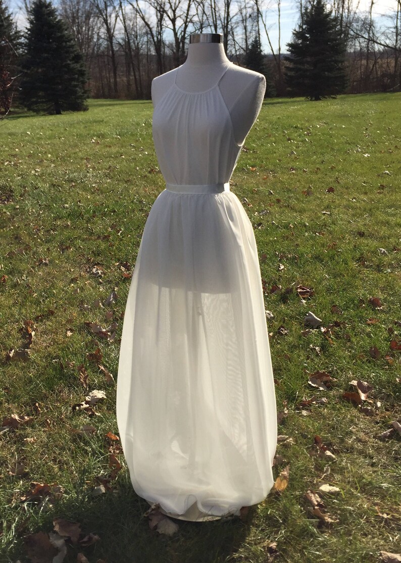 chiffon wrap maxi skirt