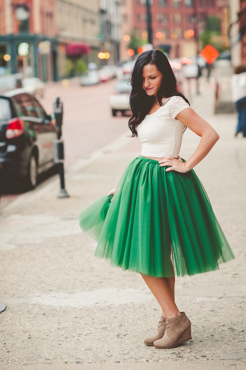 Tulle skirt adult tutu adult green tutu womens tulle skirt | Etsy