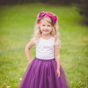 EGGPLANT Flower Girl Tutu, Any Color, Any Size, Any Length image 1