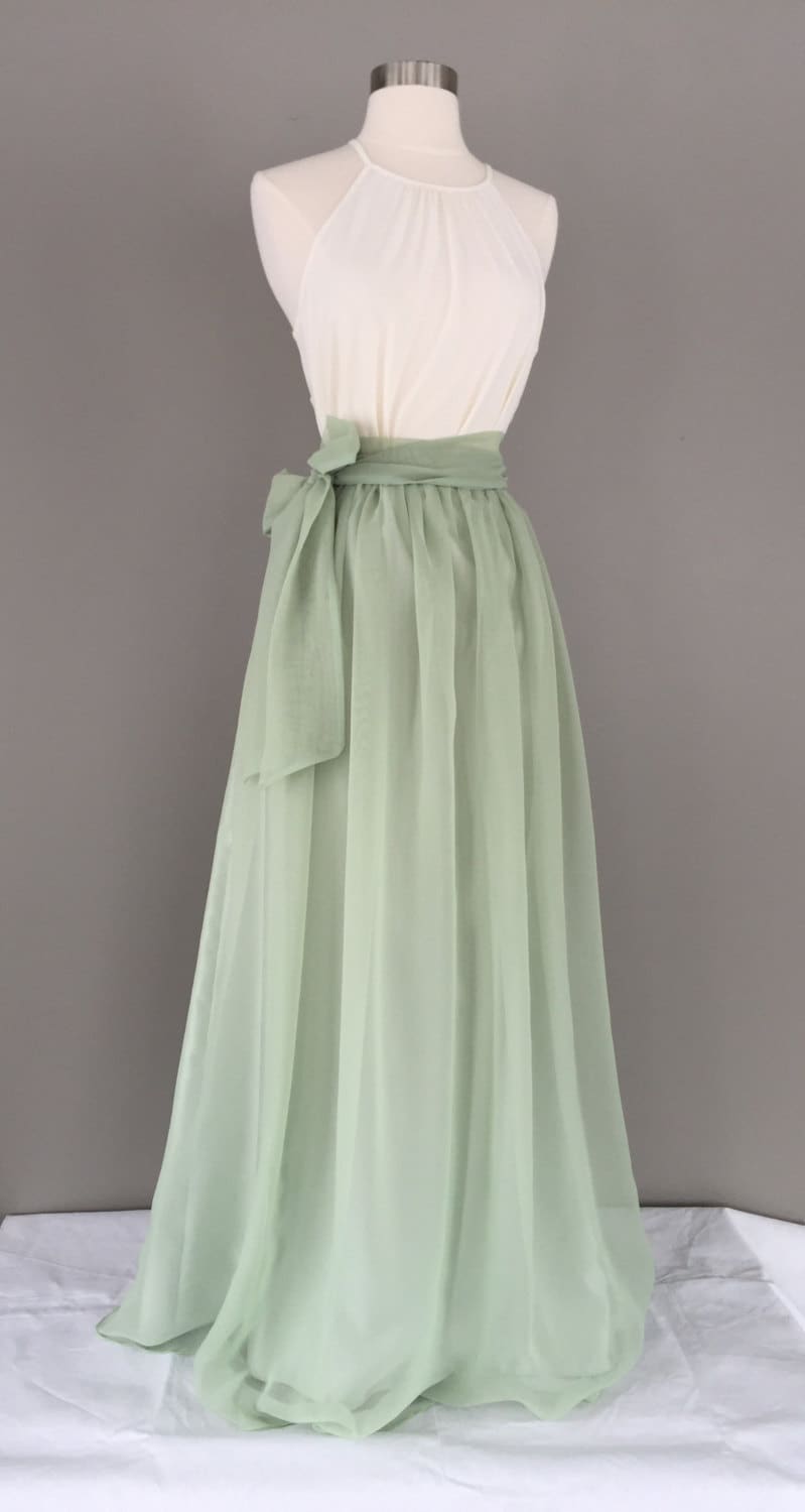 sage chiffon