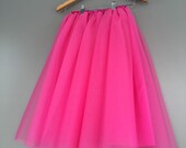 HOT PINK LINED Tulle Skirt, Adult Tutu, Any Size, Any Length, Any Color
