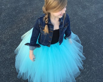 AQUA Flower Girl Tutu, Any Color, Any Size, Any Length