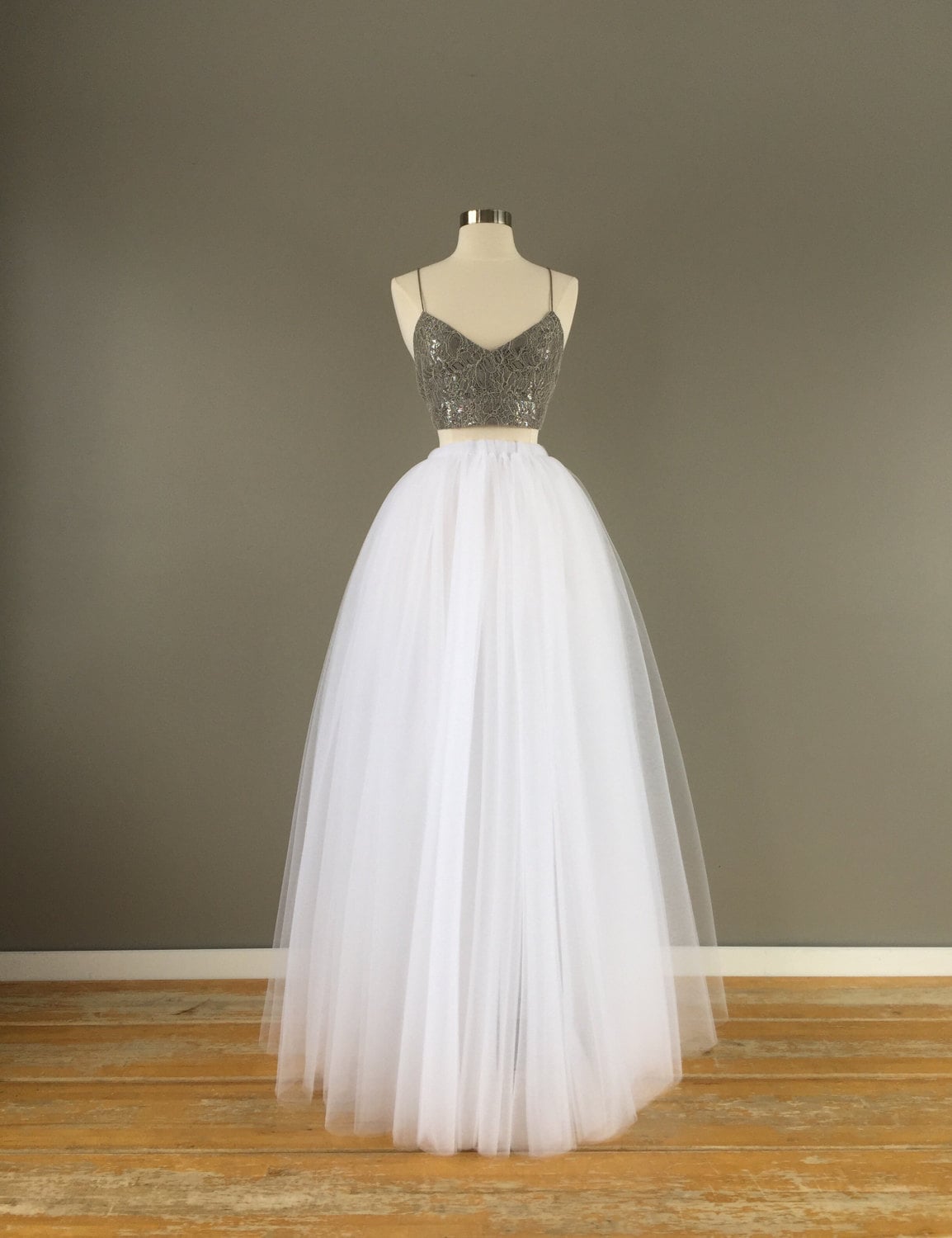 White Tulle Maxi Skirt, Adult Tutu, Any size, Any Length, Any Color