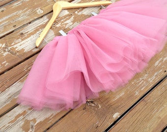 DUSTY ROSE Tulle Skirt, Any Size, Any Length, Any Color