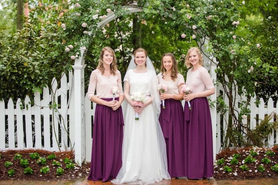 Buy PLUM Georgette Maxi Skirt Bridesmaid Skirt Any Size Any