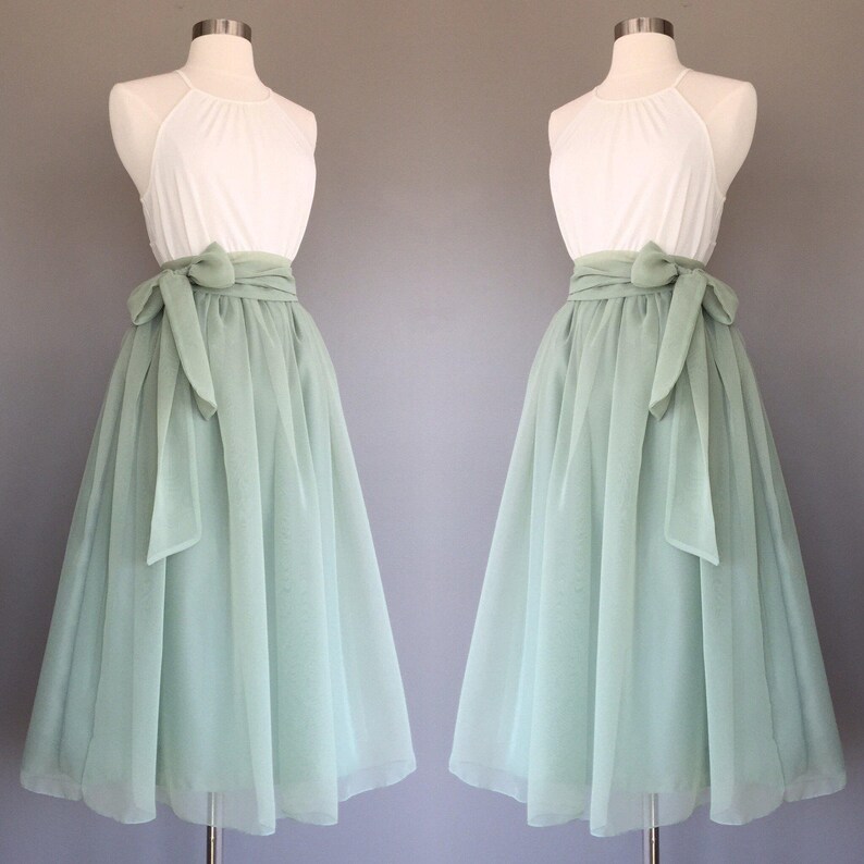 Sage Green Floor Length Dress