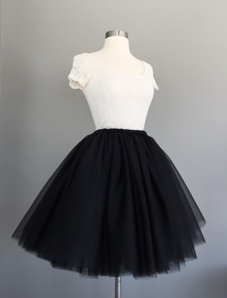 Black Tulle skirt Adult Bachelorette Tutu black tutu any | Etsy
